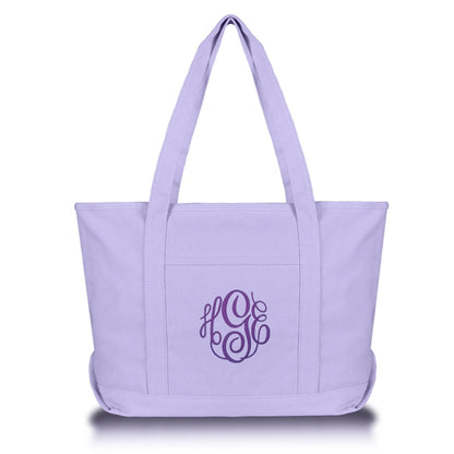 Pastel Purple Tote Bag with Monogram