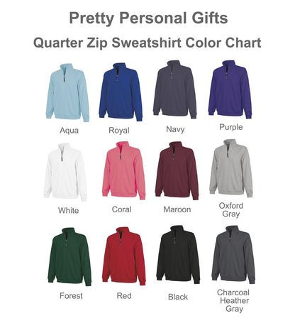 Pickleball Quarter Zip Pullover with Embroidered Monogram