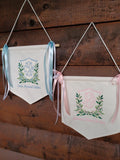 Baby Banner with Embroidered Monogram