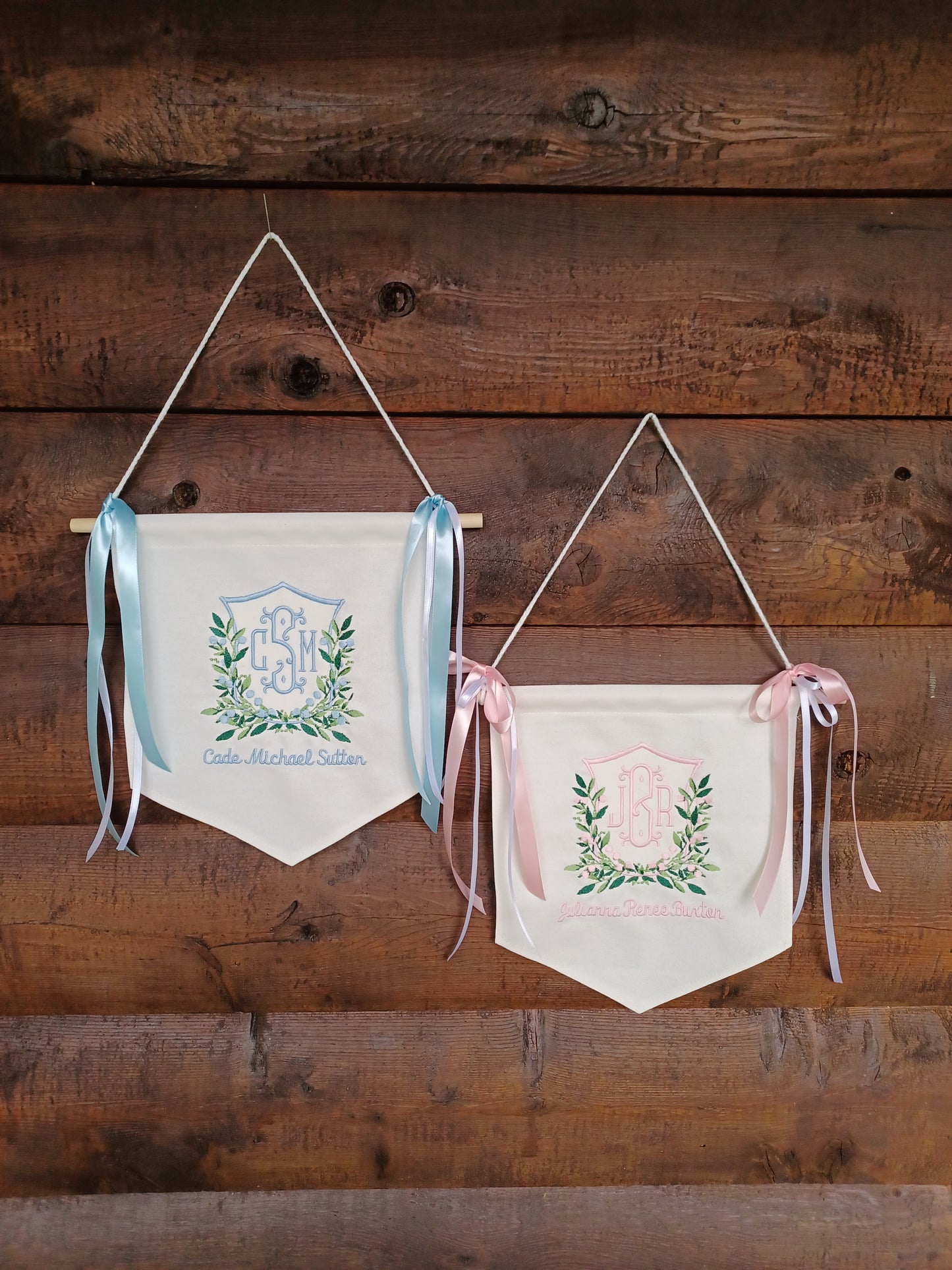 Monogrammed New Baby Banner