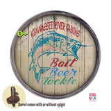 Personalized Barrel End Bait Beer and Tackle Sign