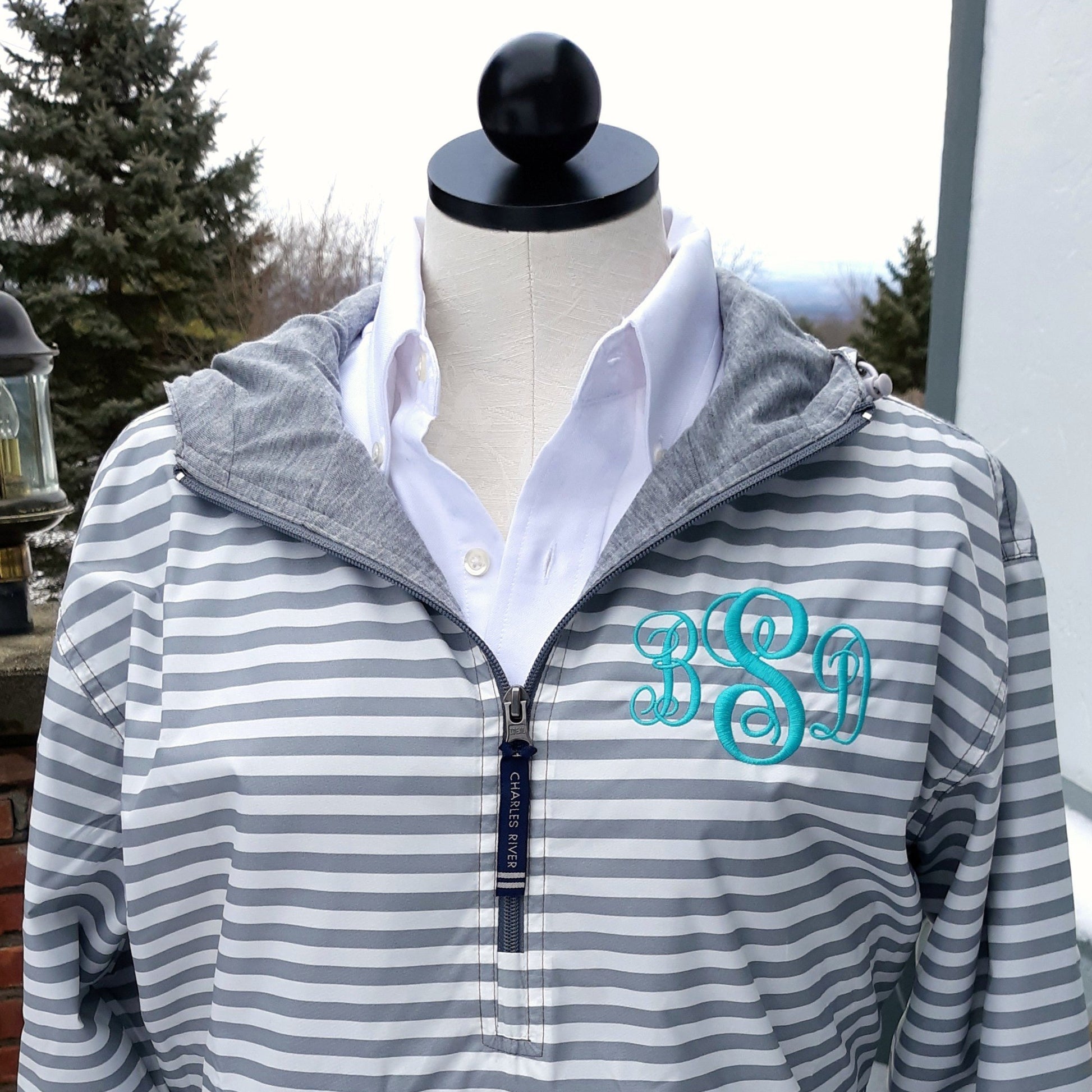 Charles River Apparel Anorak with monogram