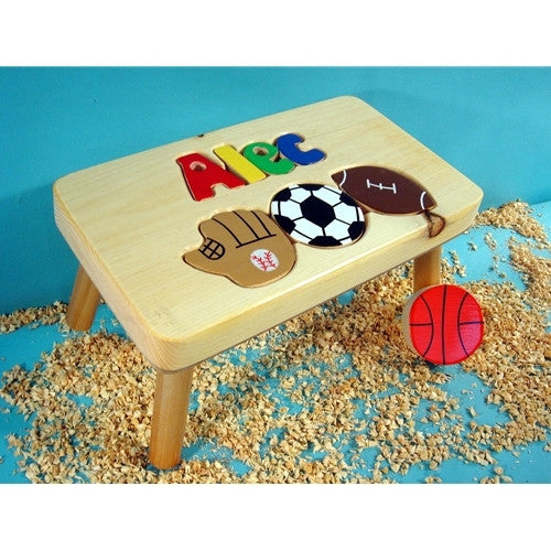 Wooden Name Puzzle Stool