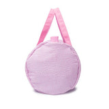 pink seersucker duffel bag for child
