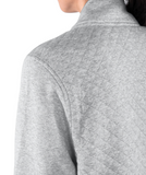 Ladies Monogrammed Quarter Zip Pullover - Quilted Sweatshirt