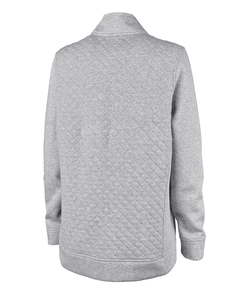 Ladies Quilted Full Zip Sweatshirt With Monogram