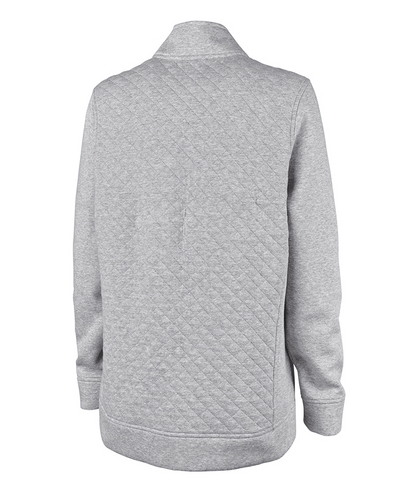 Ladies Quilted Full Zip Sweatshirt With Monogram
