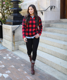 Charles River Apparel Freeport Buffalo Plaid Fleece Quarter Zip Pullover