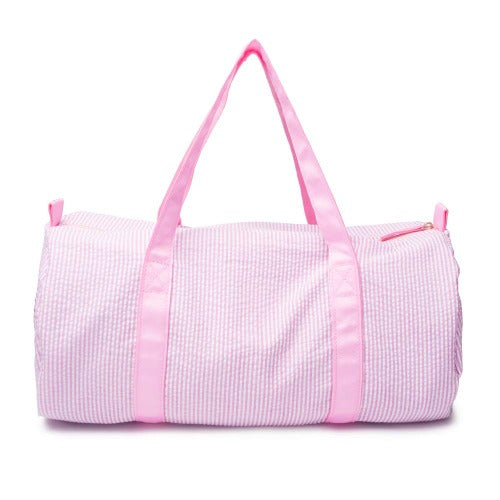 Pink Seersucker Duffle Bag from Pretty Personal Gifts