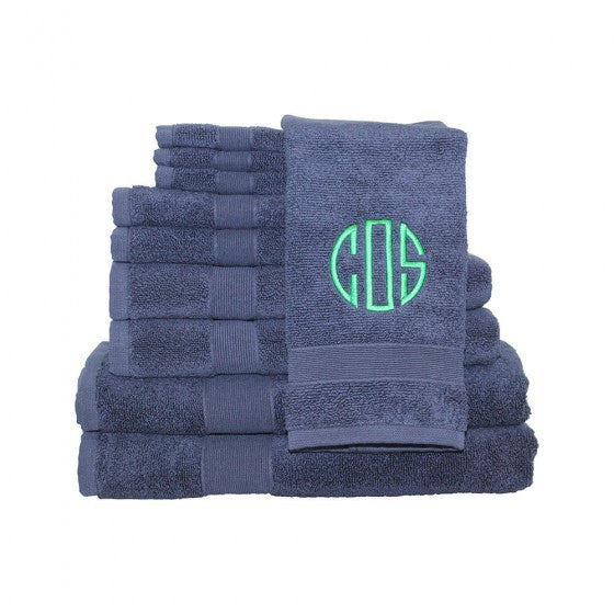 monogram bath towel