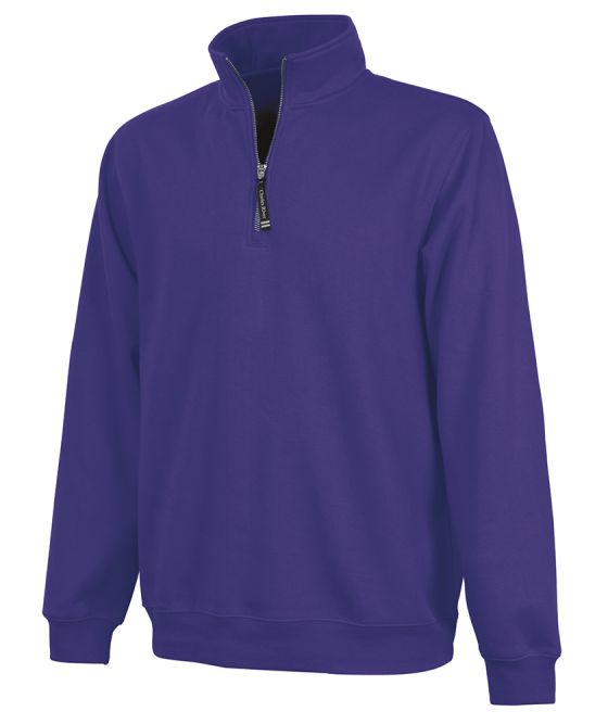 Charles River Apparel Crosswind Quarter Zip Pullover with monogram