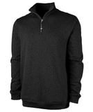 Leopard Print Quarter Zip Sweatshirt with Monogram