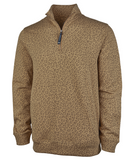 Leopard Print Quarter Zip Sweatshirt with Monogram