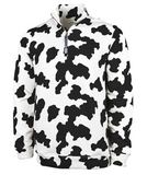 Leopard Print Quarter Zip Sweatshirt with Monogram