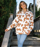 Cow Print Sweatshirt with Monogram