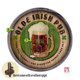 Personalized Barrel End Olde Irish Pub Sign