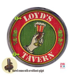 Personalized Barrel End Tavern Sign