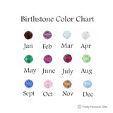 Swarovski Crystal Charm in birthstone colors