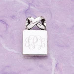 Engraved pendant with infinity bail - sterling silver