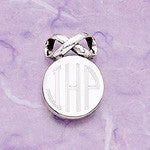 Engraved pendant with infinity bail - sterling silver