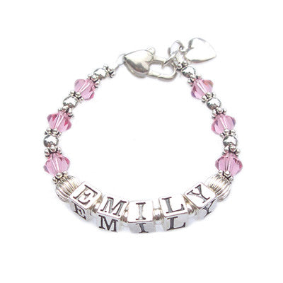 Crystal Personalized Mother's Name Bracelet