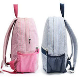 seersucker backpacks for toddlers, side view of backpack