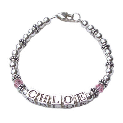 sterling silver name bracelet