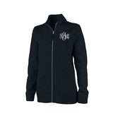 Quilted Full Zip Sweatshirt With Monogram - Ladies