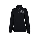 Ladies Monogrammed Quarter Zip Pullover - Quilted Sweatshirt