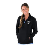 horse pullover quarter zip quilted sweatshirt