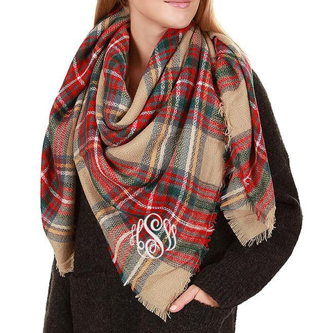 Blanket Scarf with Monogram – Pretty Personal Gifts