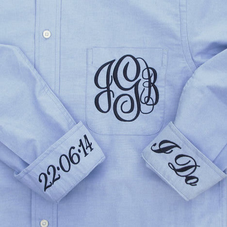 Wedding Day Shirt with monogram