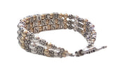 triple strand name bracelet