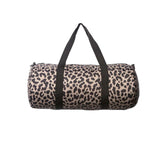 brown leopard cheetah print gym bag