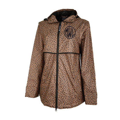 Leopard Print Rain Jacket with Monogram