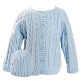 Cable Knit Baby Sweater monogrammed