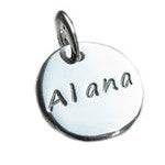 Silver Hand Stamped Charm - pure (fine) silver