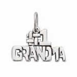 #1 Grandma Charm  - Sterling Silver