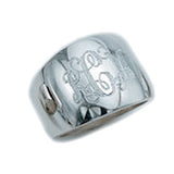 silver cigar band ring engraved