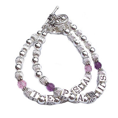 double strand name bracelet