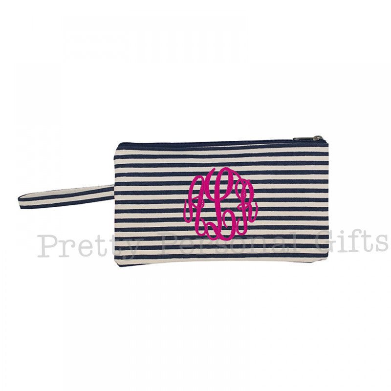 Monogrammed Wristlet Clutch - 4 colors