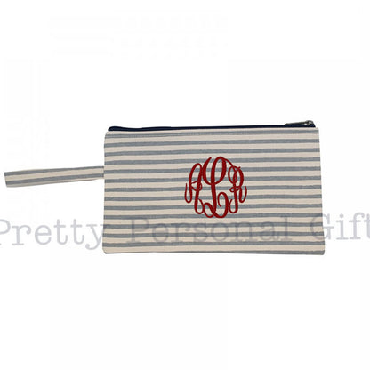 Monogrammed Wristlet Clutch - 4 colors