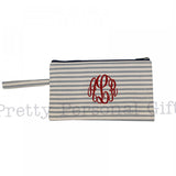 Monogrammed Wristlet Clutch - 4 colors