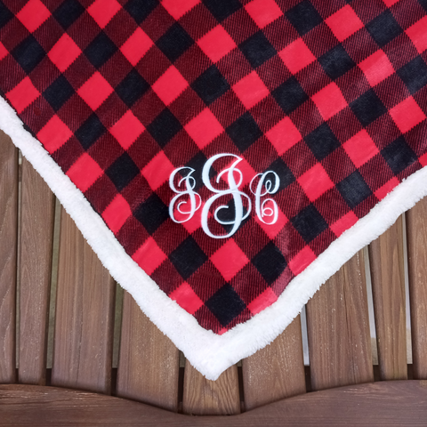 red black buffalo plaid blanket