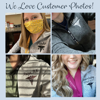 Personalized Heathered Fleece Nurse Jacket