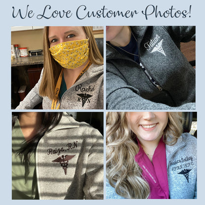 Personalized Heathered Fleece Nurse Jacket