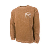Charles River Apparel Camden Corded Crew Sweatshirt with an embroidered monogram