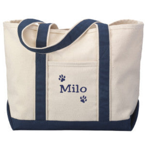 dog paw tote personalized