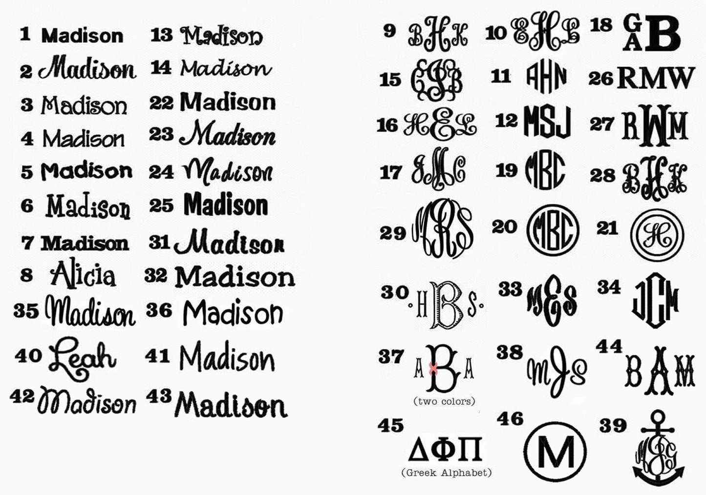 Monogram Towels - Bath & Hand - 5 colors