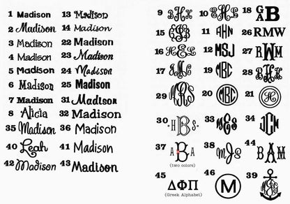 Monogram Towels - Bath & Hand - 5 colors